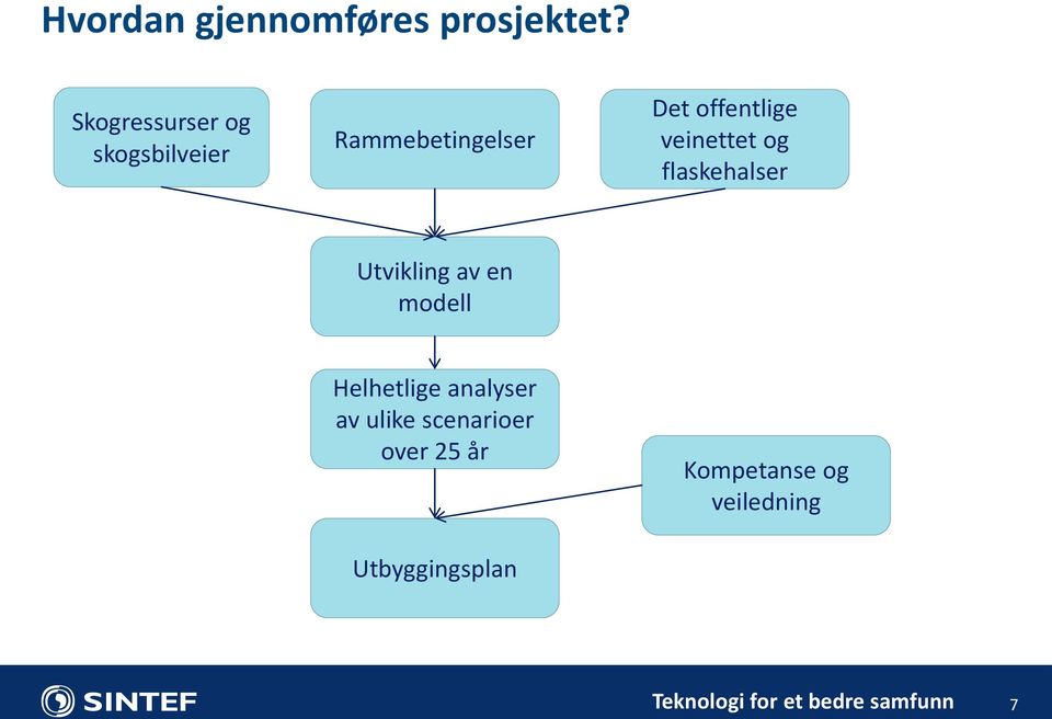 offentlige veinettet og flaskehalser Utvikling av en modell