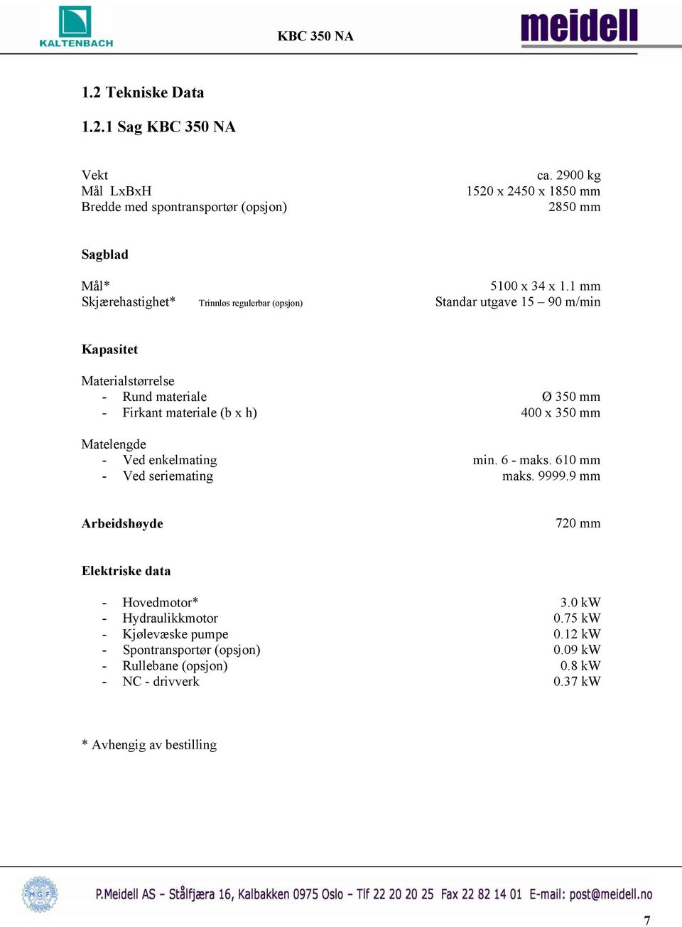 1 mm Standar utgave 15 90 m/min Kapasitet Materialstørrelse - Rund materiale - Firkant materiale (b x h) Matelengde - Ved enkelmating - Ved seriemating Ø 350