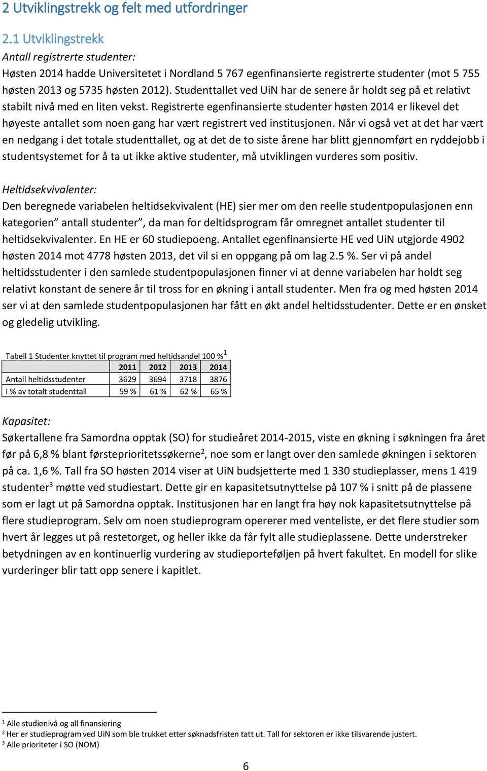 Studenttallet ved UiN har de senere år holdt seg på et relativt stabilt nivå med en liten vekst.