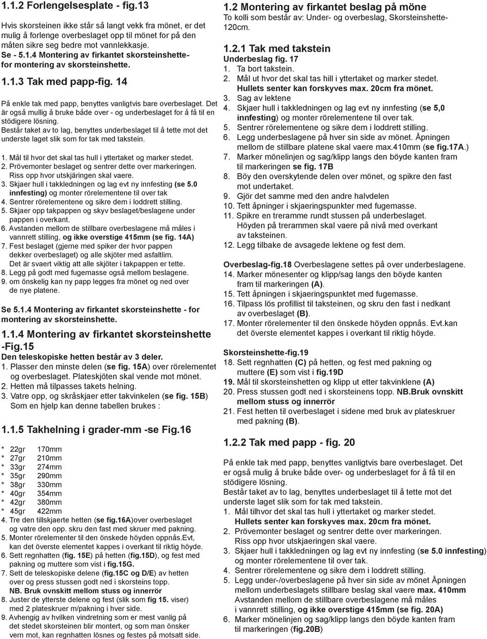 Består taket av to lag, benyttes underbeslaget til å tette mot det underste laget slik som for tak med takstein. 1. Mål til hvor det skal tas hull i yttertaket og marker stedet. 2.