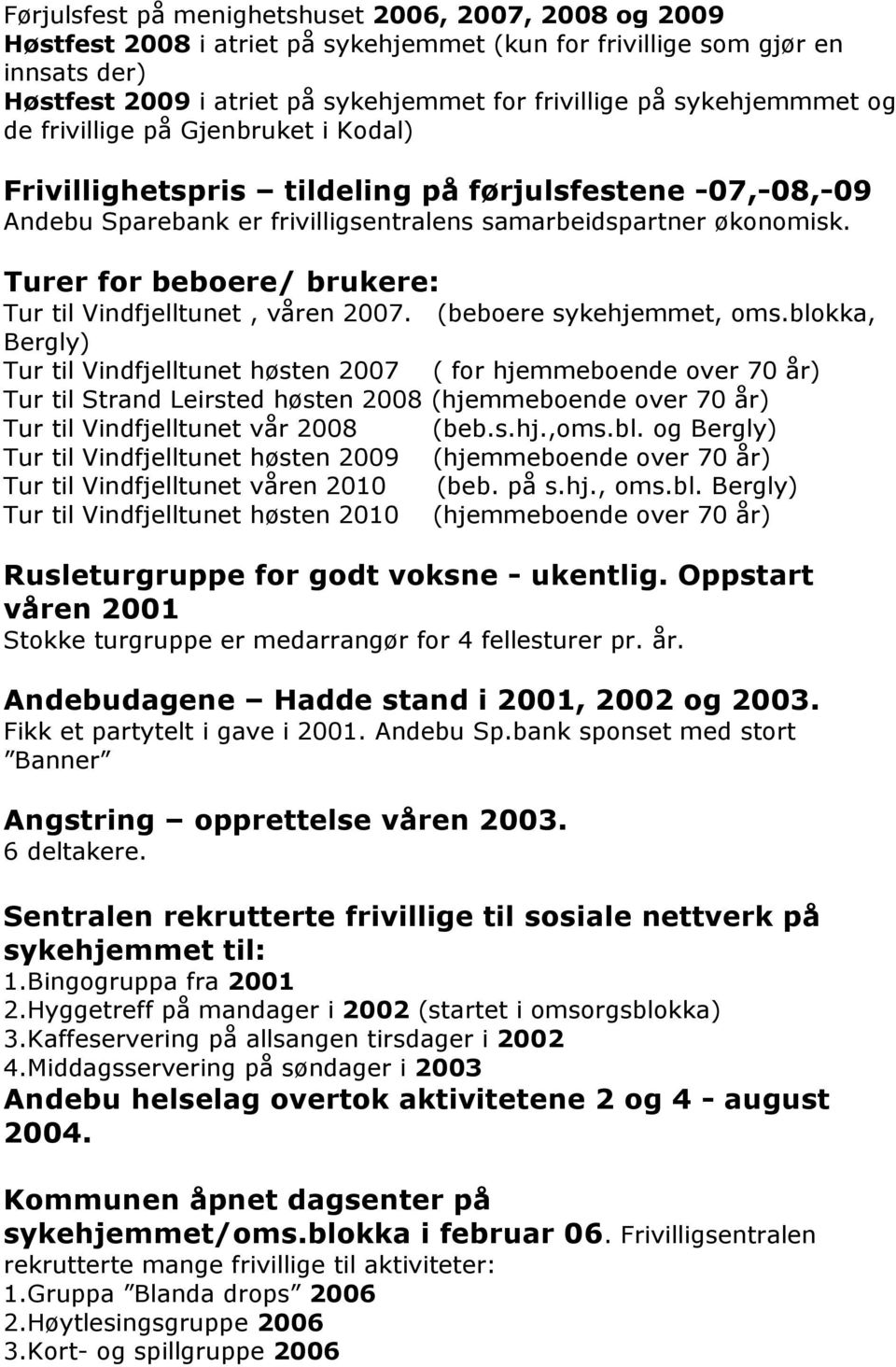 Turer for beboere/ brukere: Tur til Vindfjelltunet, våren 2007. (beboere sykehjemmet, oms.