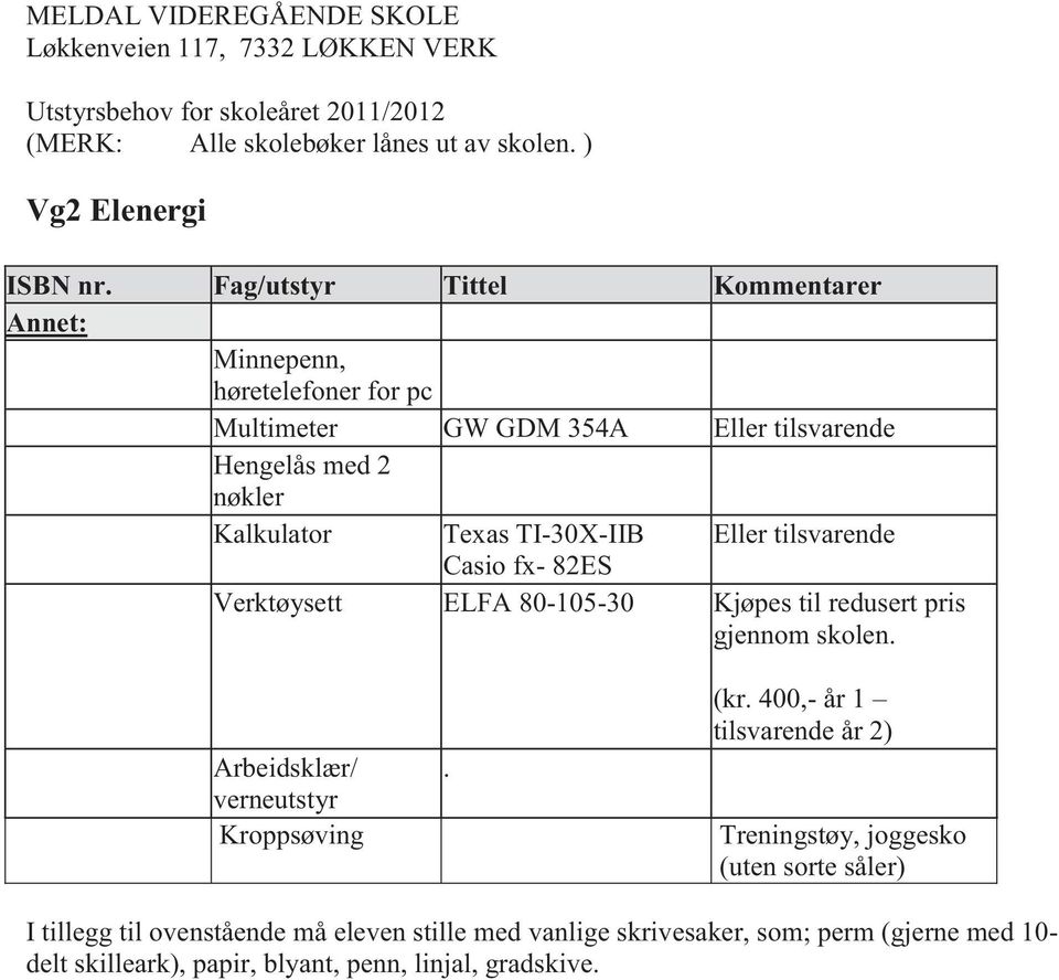 fx- 82ES Verktøysett ELFA 80-105-30 Kjøpes til redusert pris