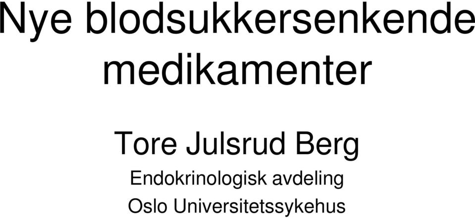 Berg Endokrinologisk