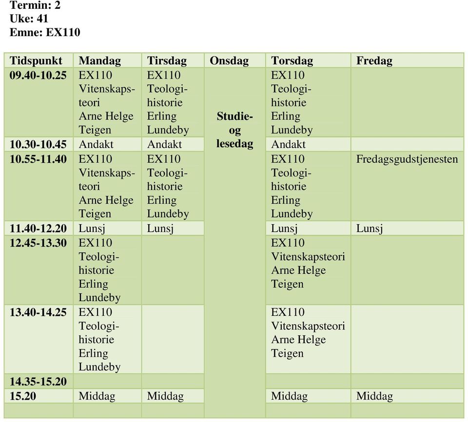 45 Andakt Andakt lesedag Andakt 10.55-11.