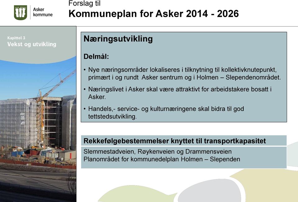 Næringslivet i Asker skal være attraktivt for arbeidstakere bosatt i Asker.