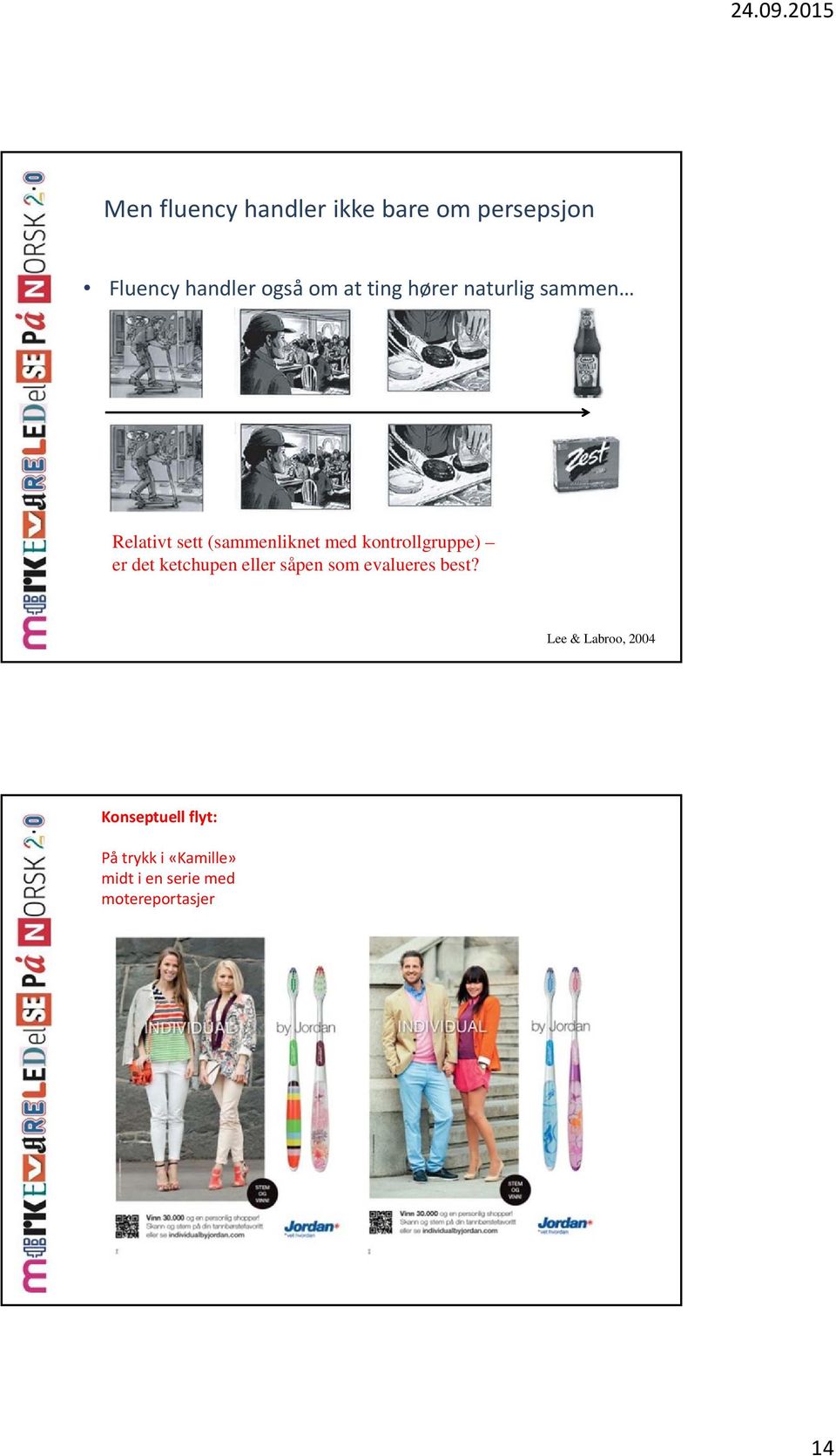 : Relativt sett (sammenliknet med kontrollgruppe) er det ketchupen eller såpen som