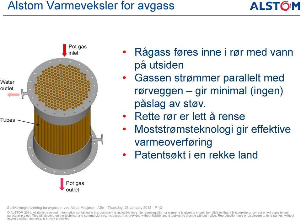 Rette rør er lett å rense Moststrømsteknologi gir effektive varmeoverføring Patentsøkt i en rekke