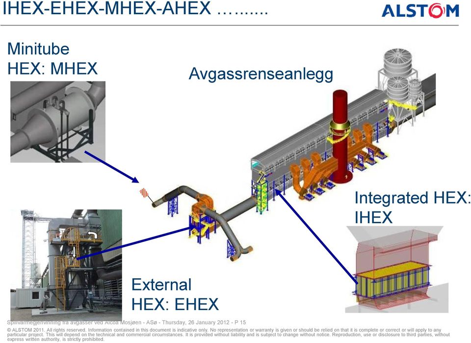 Integrated HEX: IHEX External HEX: EHEX