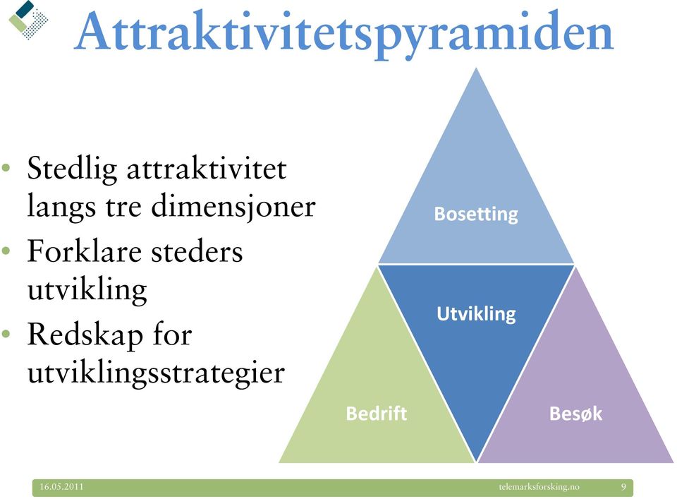 Redskap for utviklingsstrategier Bosetting