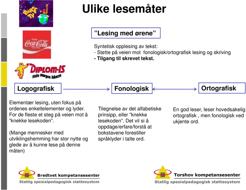 (Mange mennesker med utviklingshemming g har stor nytte og glede av å kunne lese på denne måten) Tilegnelse av det alfabetiske prinsipp, pp eller knekke