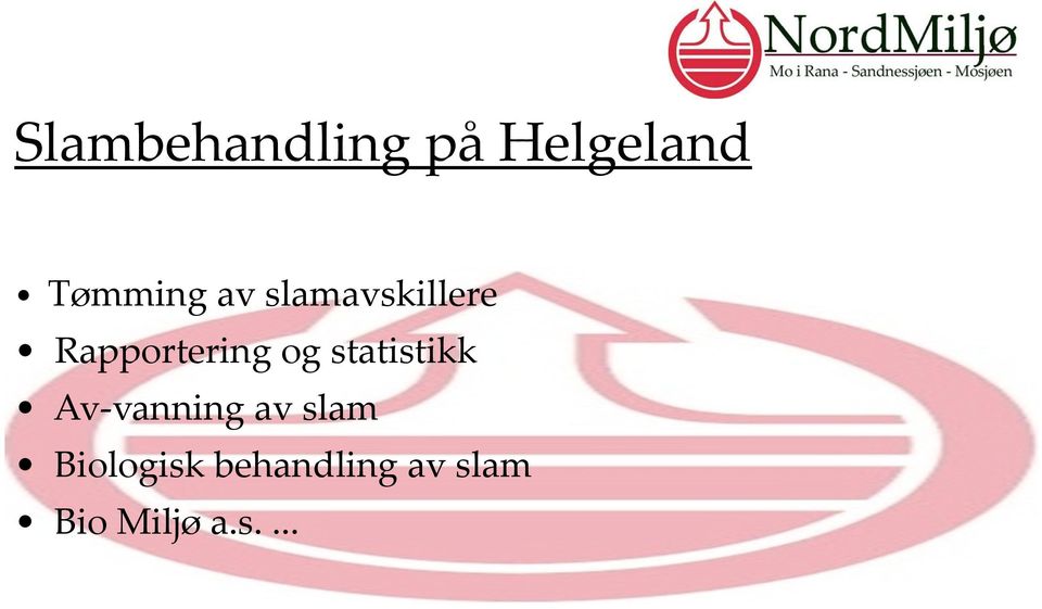 statistikk Av vanning av slam