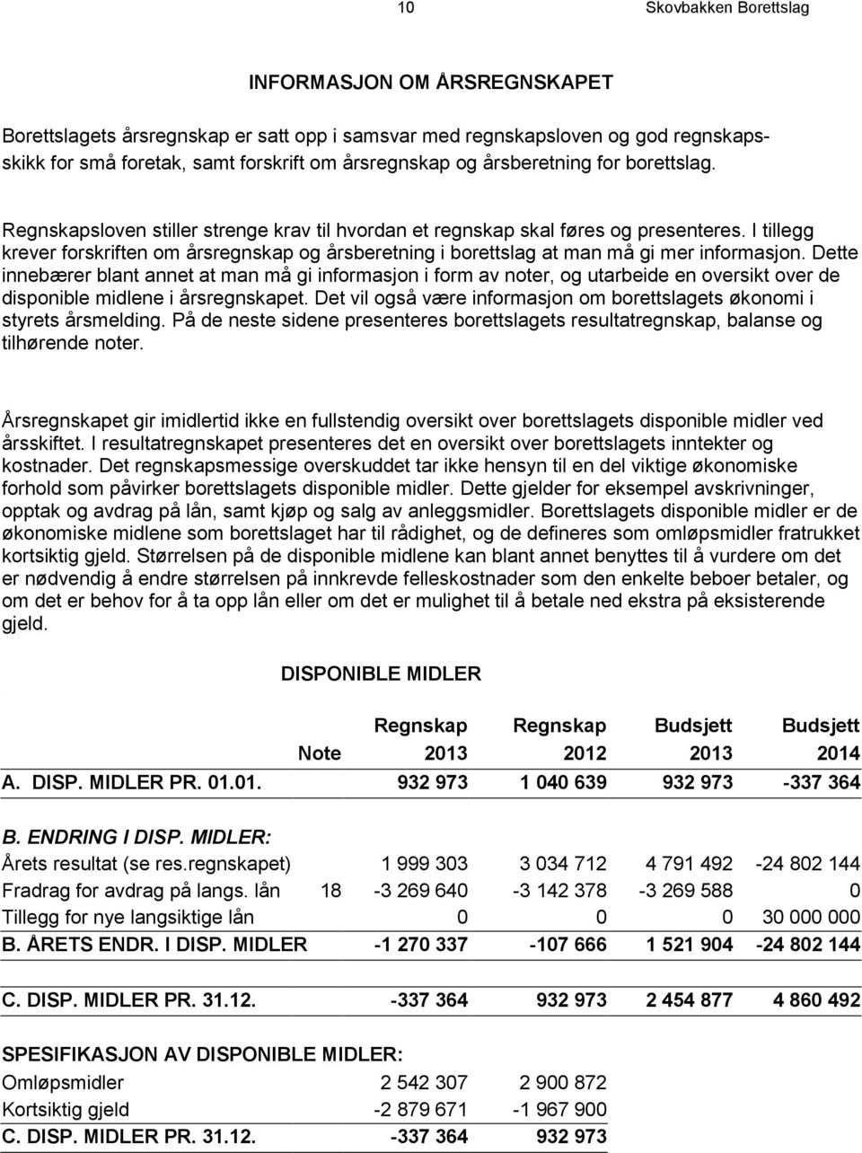 I tillegg krever forskriften om årsregnskap og årsberetning i borettslag at man må gi mer informasjon.