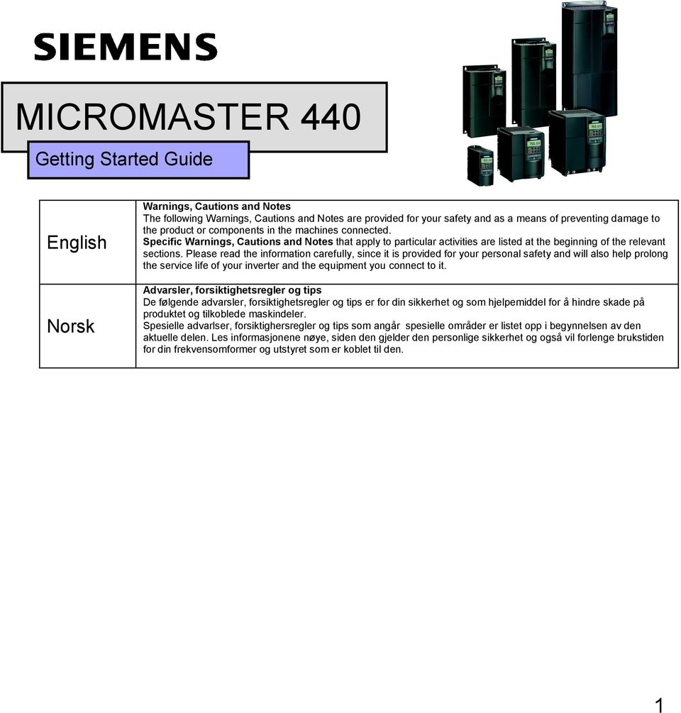 Please read the information carefully, since it is provided for your personal safety and will also help prolong the service life of your inverter and the equipment you connect to it.