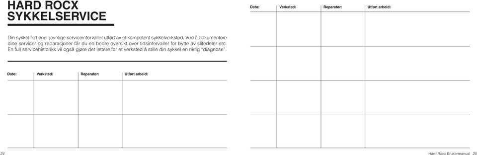 Ved å dokumentere dine servicer og reparasjoner får du en bedre oversikt over tidsintervaller for bytte av