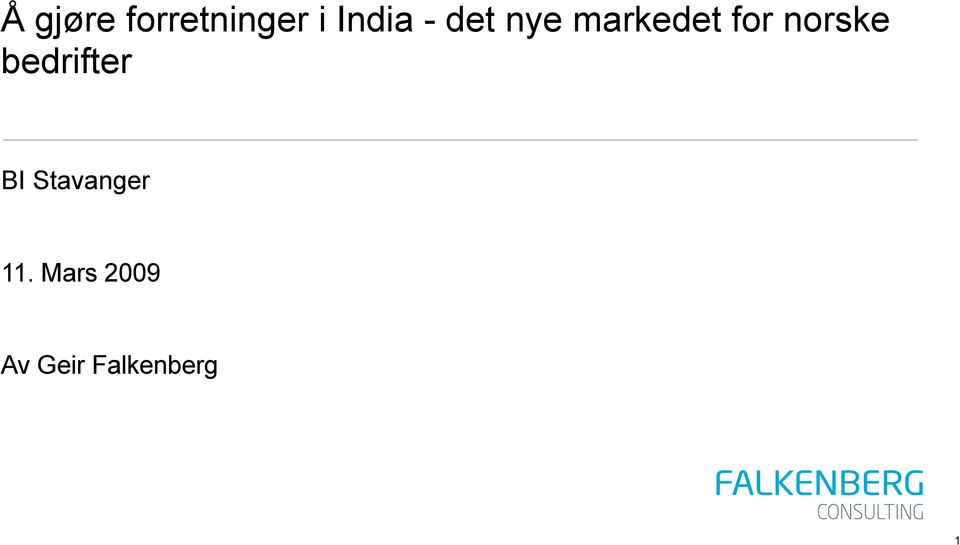 norske bedrifter BI