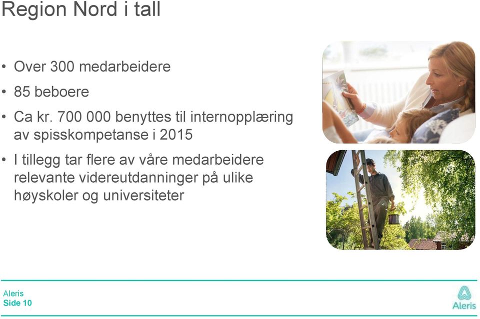 2015 I tillegg tar flere av våre medarbeidere relevante