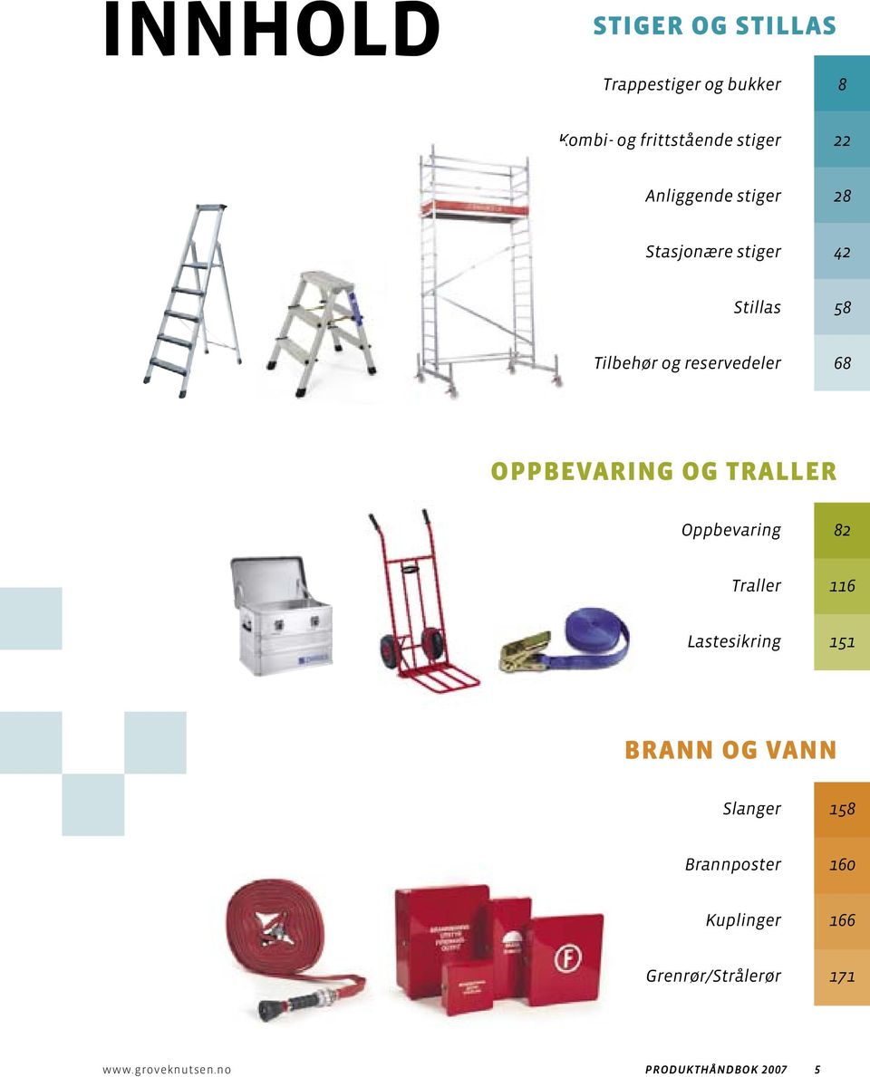 OPPBEVARING OG TRALLER Oppbevaring 82 Traller 116 Lastesikring 151 BRANN OG VANN