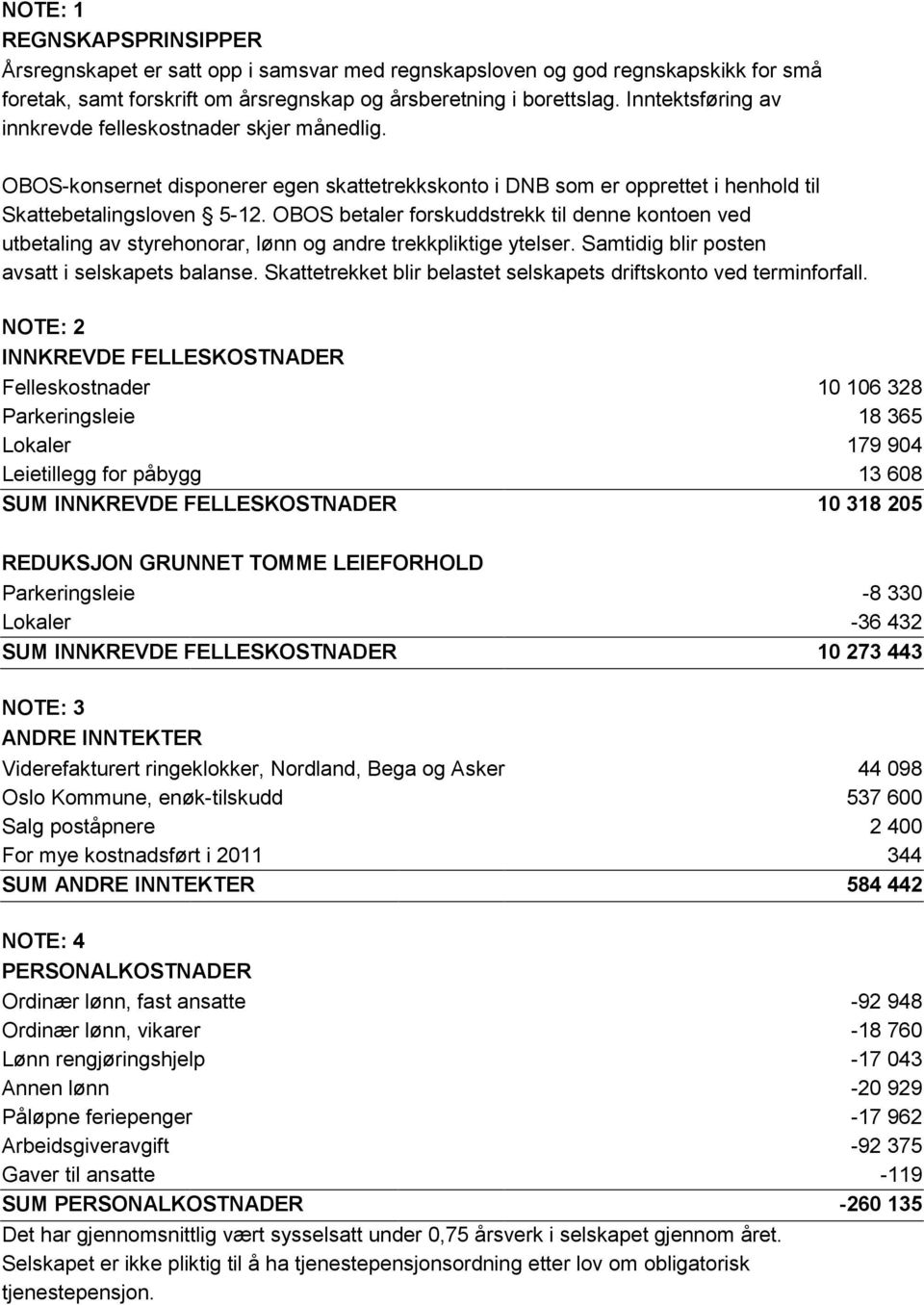 OBOS betaler forskuddstrekk til denne kontoen ved utbetaling av styrehonorar, lønn og andre trekkpliktige ytelser. Samtidig blir posten avsatt i selskapets balanse.