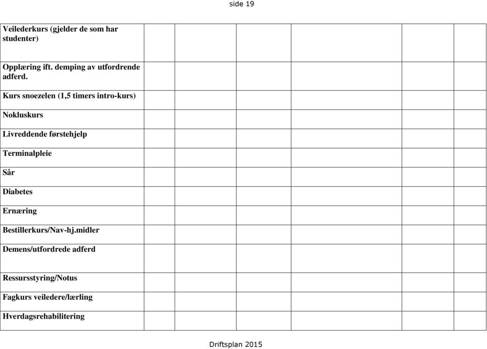 Kurs snoezelen (1,5 timers intro-kurs) Nokluskurs Livreddende førstehjelp