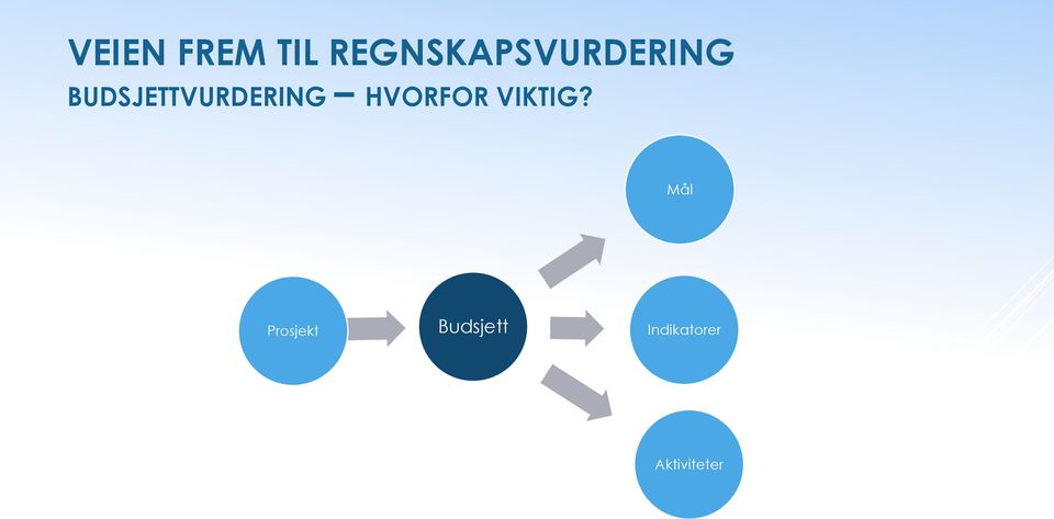 BUDSJETTVURDERING HVORFOR