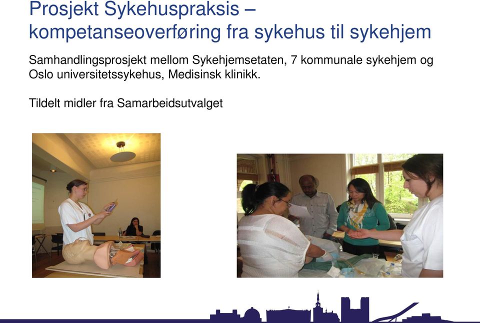 Sykehjemsetaten, 7 kommunale sykehjem og Oslo