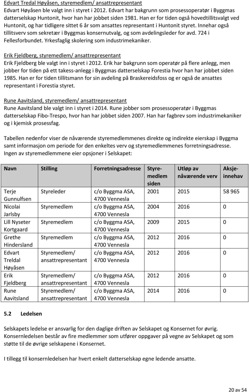 Han er for tiden også hovedtillitsvalgt ved Huntonit, og har tidligere sittet 6 år som ansattes representant i Huntonit styret.