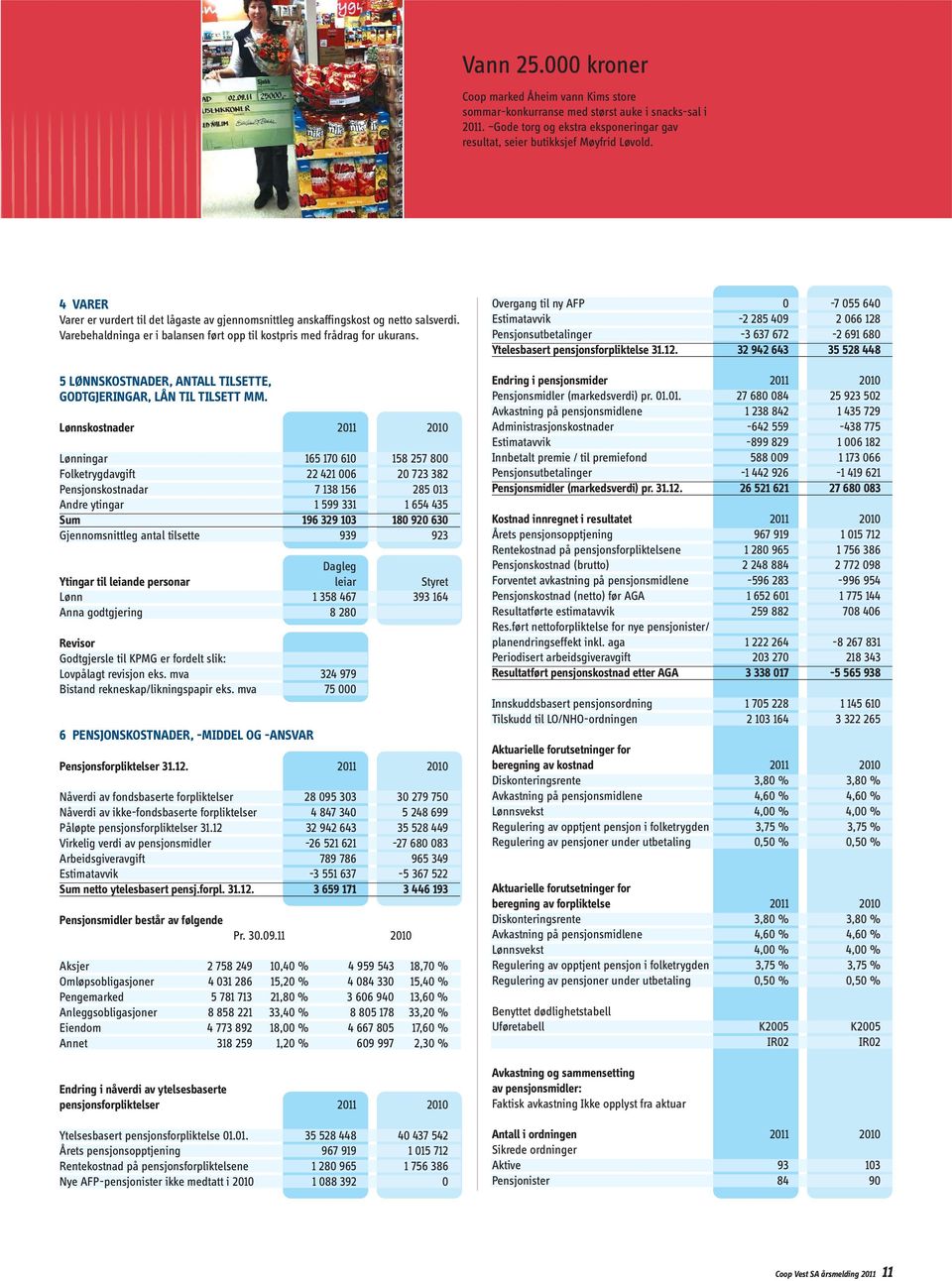 5 LØNNSKOSTNADER, ANTALL TILSETTE, GODTGJERINGAR, LÅN TIL TILSETT MM.