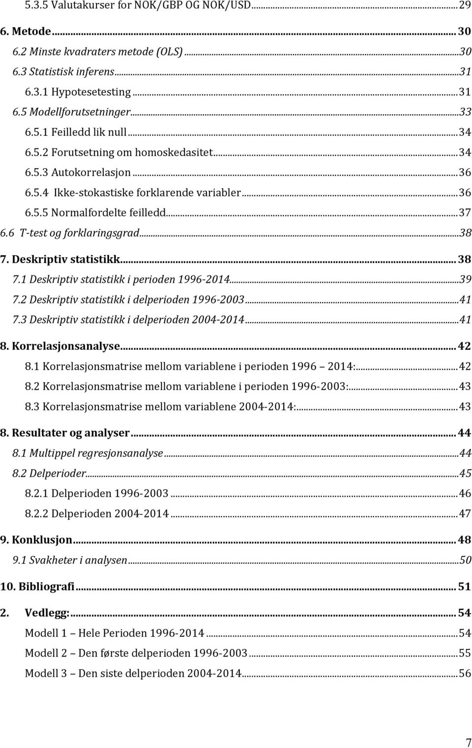 Deskriptiv statistikk... 38 7.1 Deskriptiv statistikk i perioden 1996-2014...39 7.2 Deskriptiv statistikk i delperioden 1996-2003...41 7.3 Deskriptiv statistikk i delperioden 2004-2014...41 8.