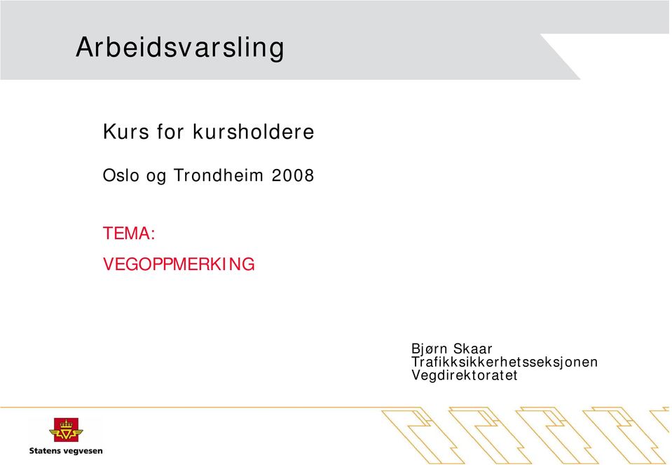 2008 TEMA: VEGOPPMERKING Bjørn