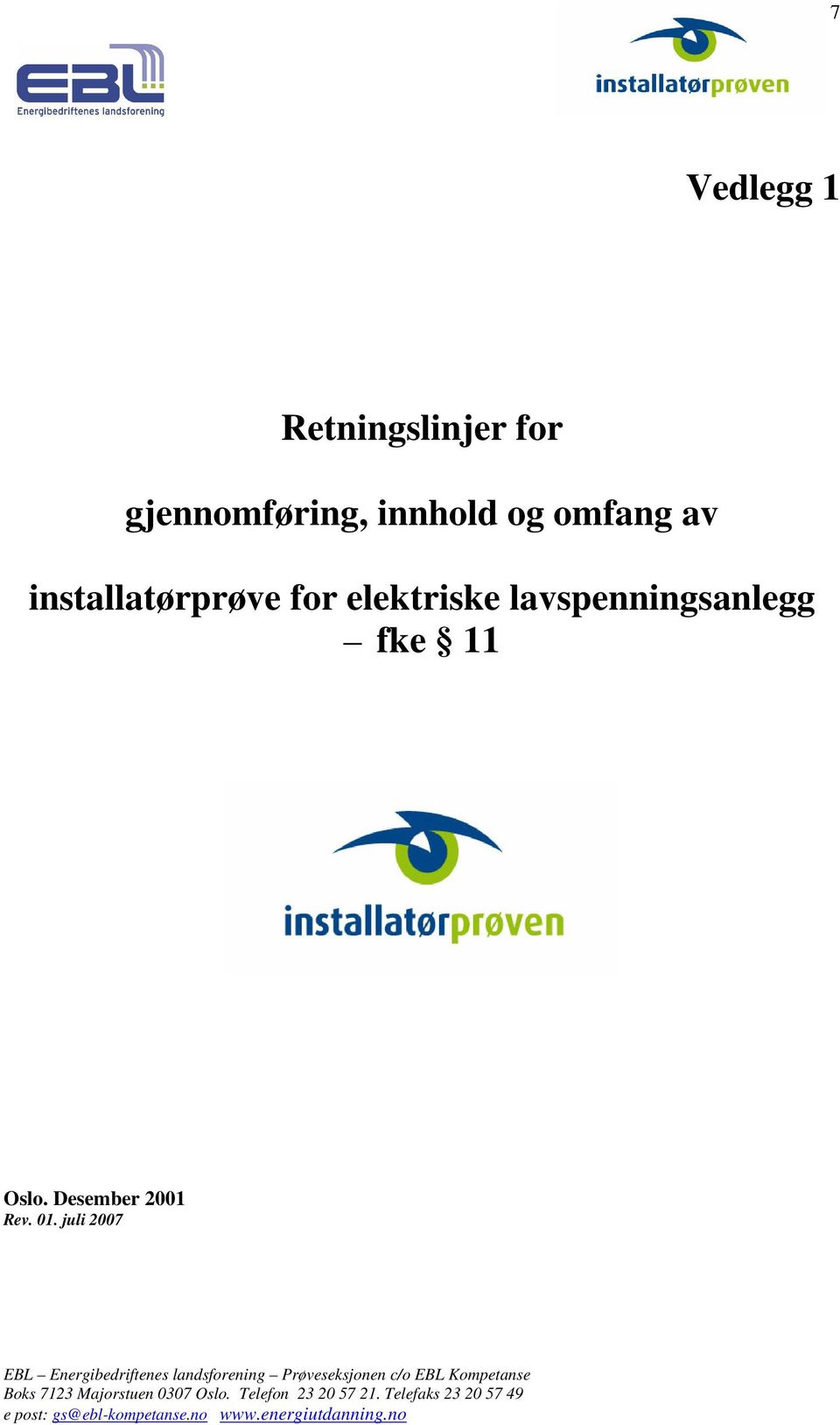 installatørprøve for elektriske