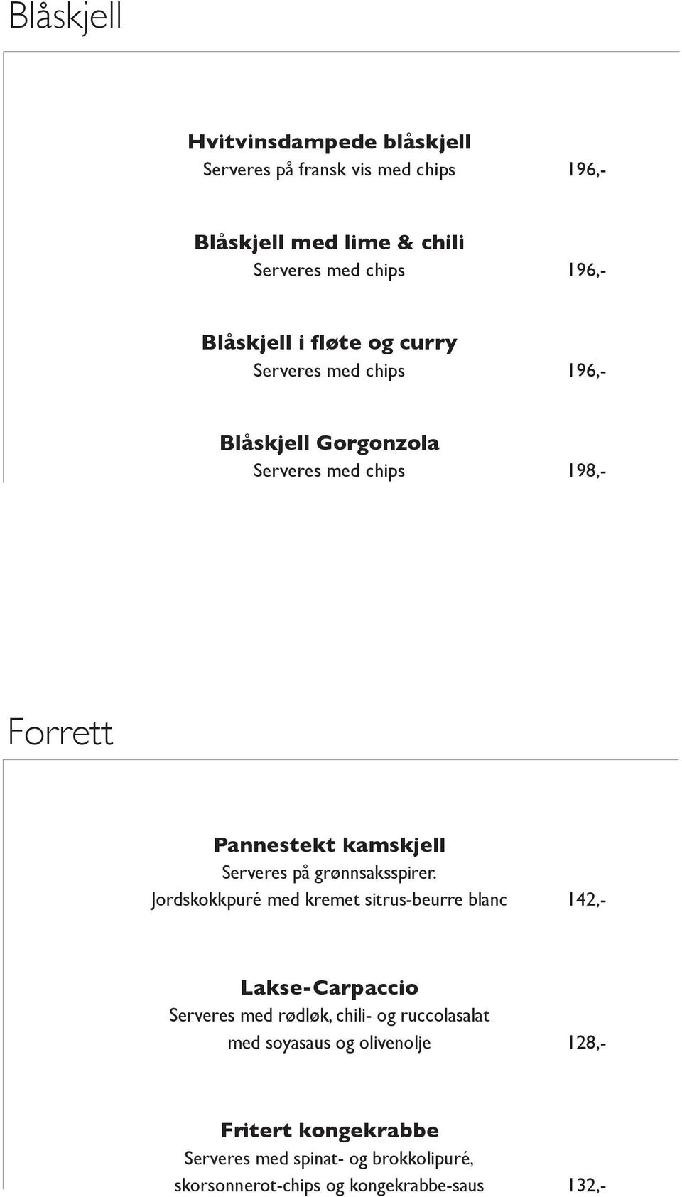 Serveres på grønnsaksspirer.