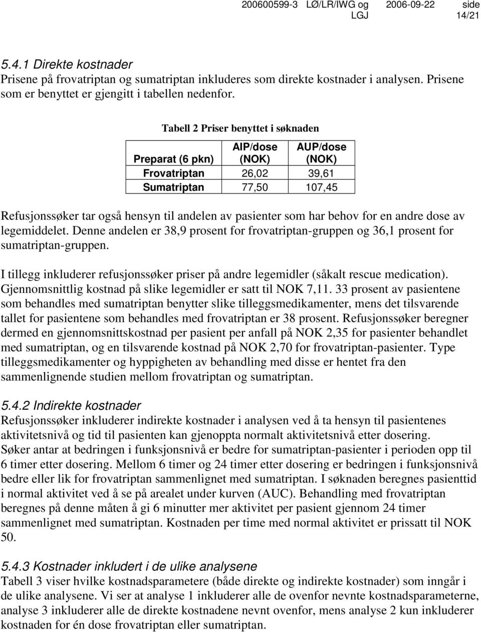 behov for en andre dose av legemiddelet. Denne andelen er 38,9 prosent for frovatriptan-gruppen og 36,1 prosent for sumatriptan-gruppen.