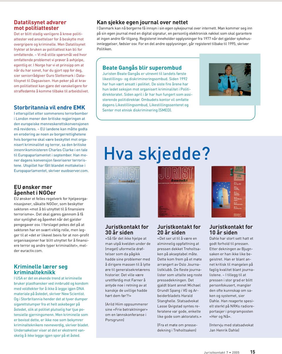 I Norge har vi et prinsipp om at når du har sonet, har du gjort opp for deg, sier seniorrådgiver Guro Slettemark i Datatilsynet til Dagsavisen.