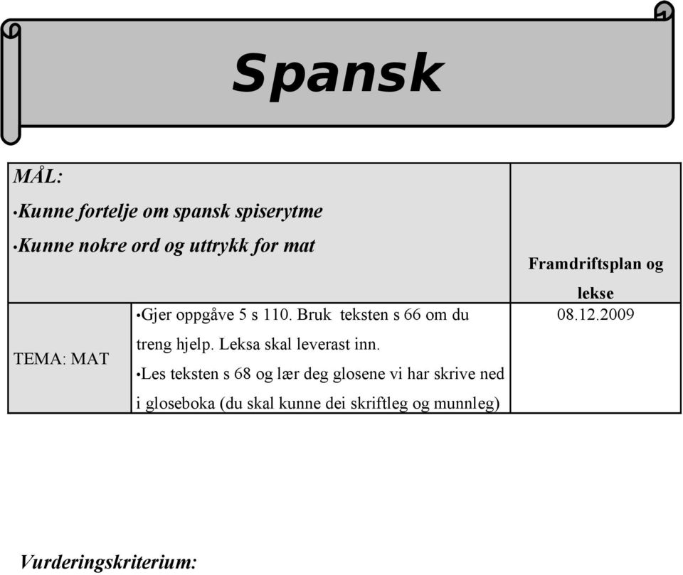 Leksa skal leverast inn.