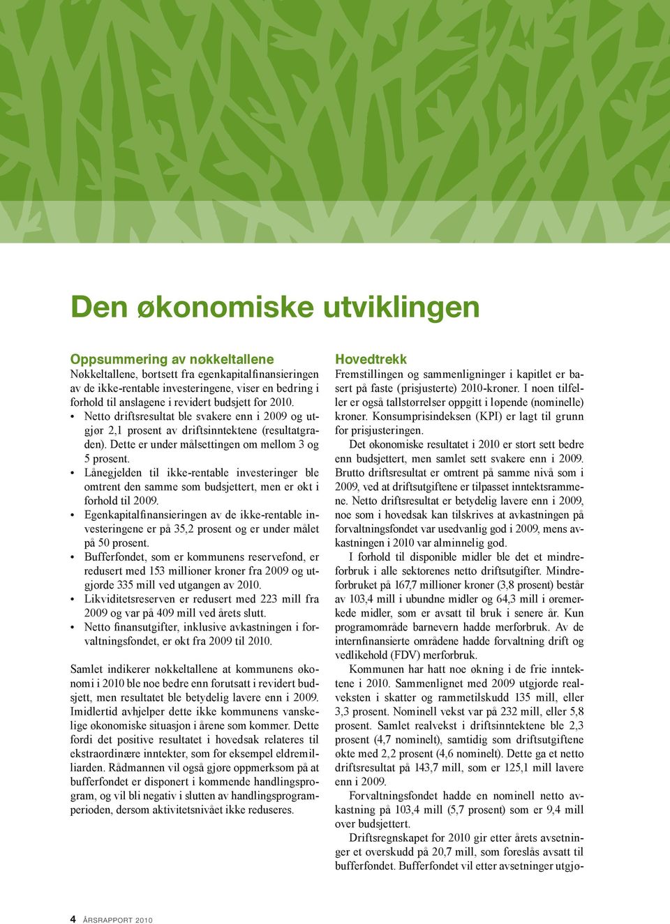 Lånegjelden til ikke-rentable investeringer ble omtrent den samme som budsjettert, men er økt i forhold til 2009.