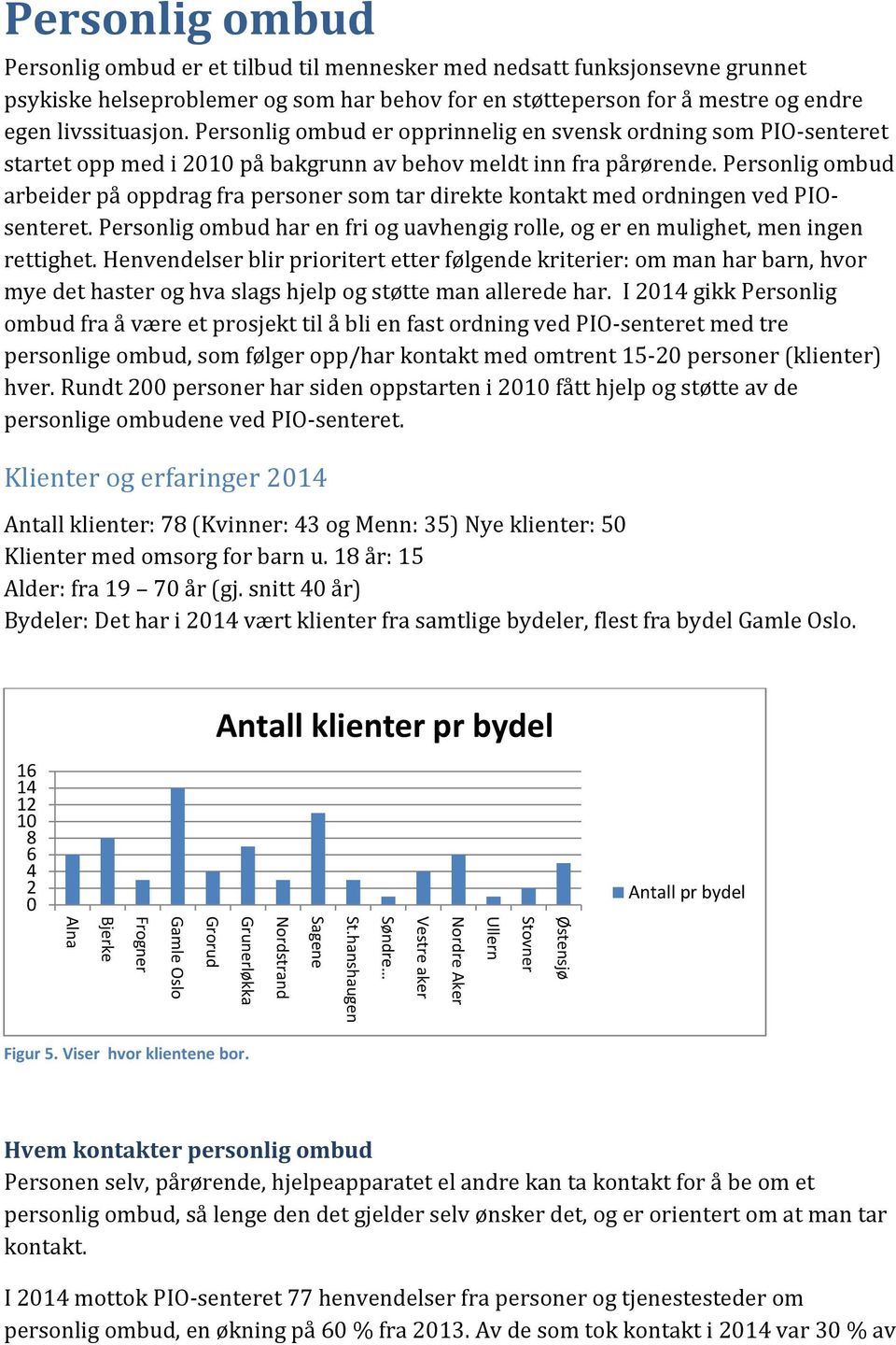 Personlig ombud arbeider på oppdrag fra personer som tar direkte kontakt med ordningen ved PIOsenteret. Personlig ombud har en fri og uavhengig rolle, og er en mulighet, men ingen rettighet.