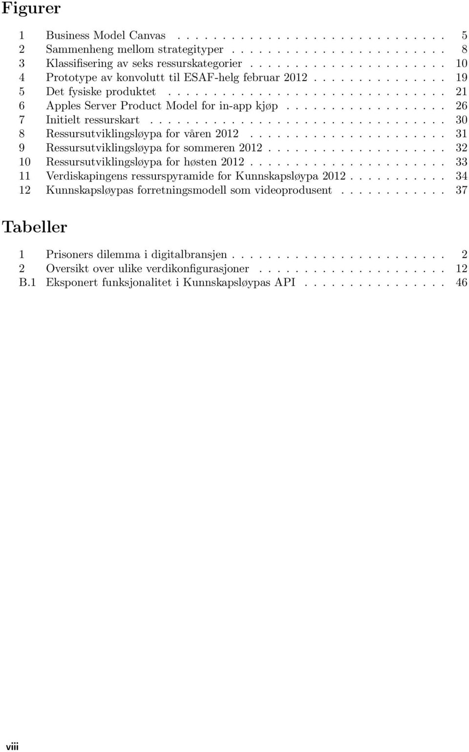 ................. 26 7 Initielt ressurskart................................. 30 8 Ressursutviklingsløypa for våren 2012...................... 31 9 Ressursutviklingsløypa for sommeren 2012.