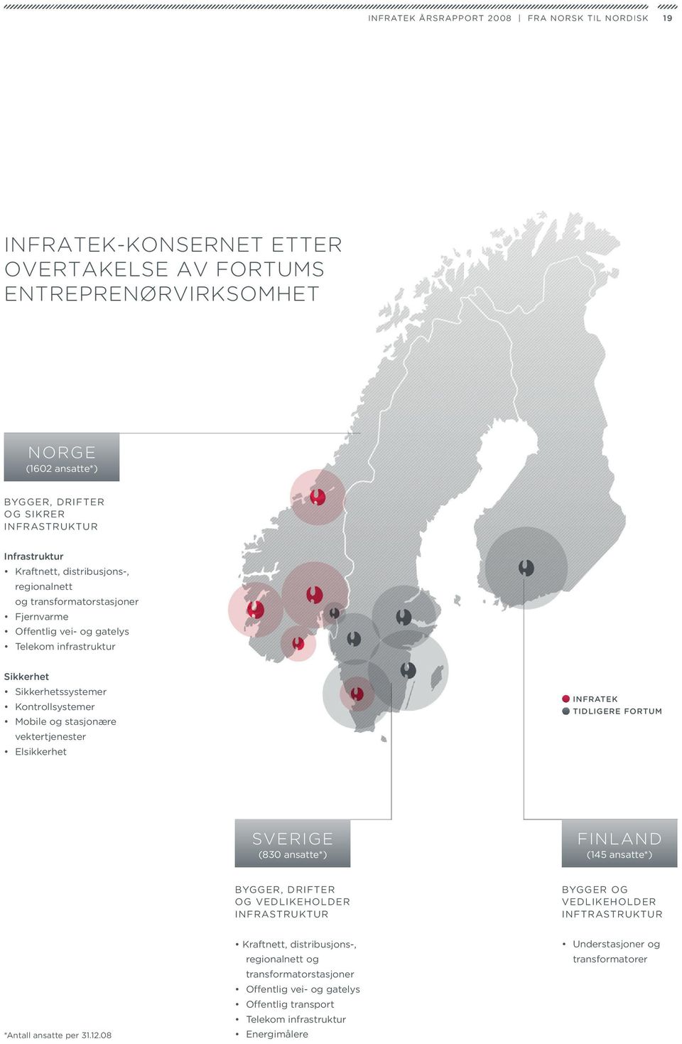 vektertjenester Elsikkerhet INFRATEK TIDLIGERE FORTUM SVERIGE (830 ansatte*) FINLAND (145 ansatte*) BYGGER, DRIFTER OG VEDLIKEHOLDER INFRASTRUKTUR BYGGER OG VEDLIKE HOLDER INFTRASTRUKTUR *Antall