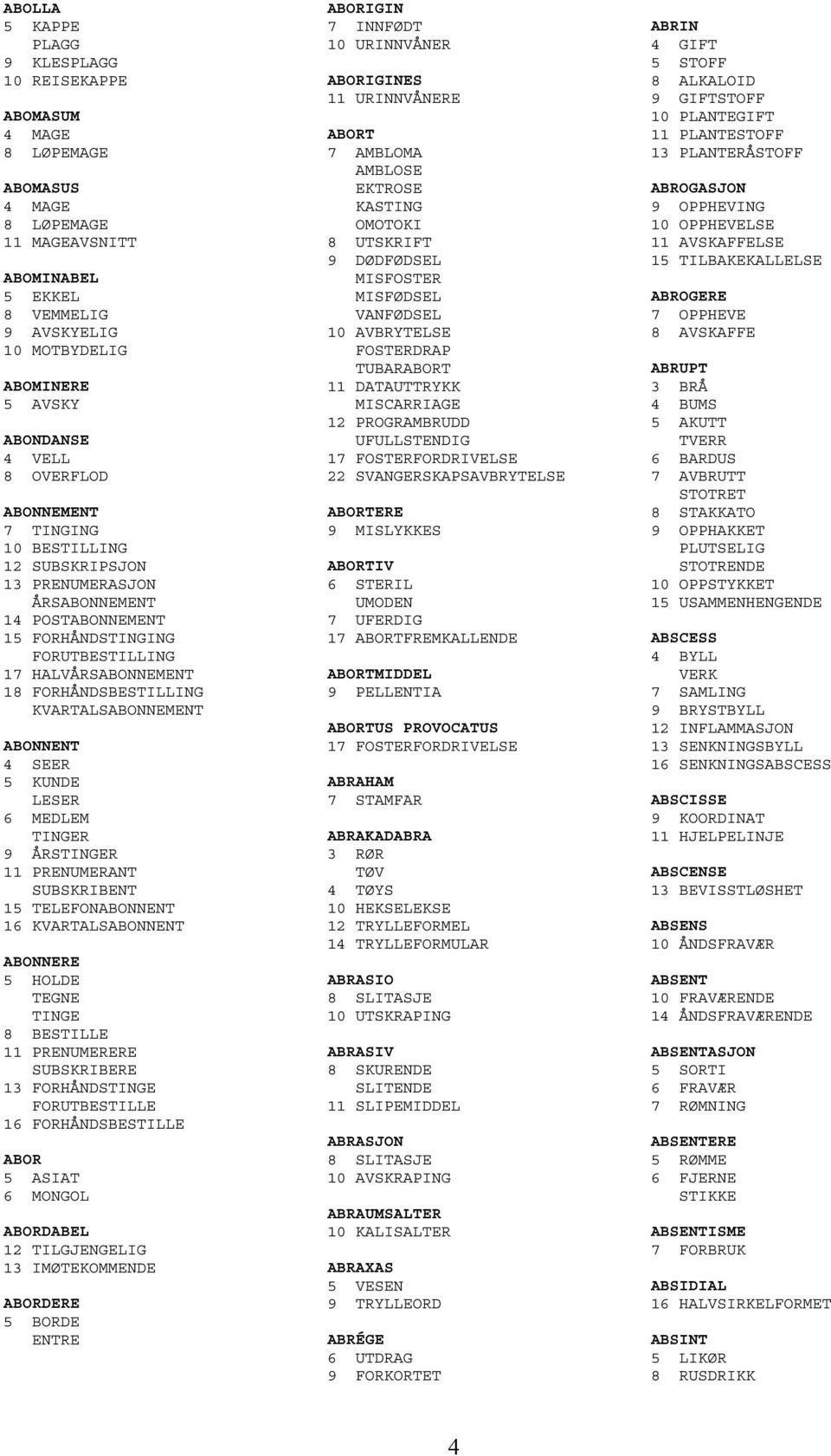 KVARTALSABONNEMENT ABONNENT 4 SEER 5 KUNDE LESER 6 MEDLEM TINGER 9 ÅRSTINGER 11 PRENUMERANT SUBSKRIBENT 15 TELEFONABONNENT 16 KVARTALSABONNENT ABONNERE 5 HOLDE TEGNE TINGE 8 BESTILLE 11 PRENUMERERE