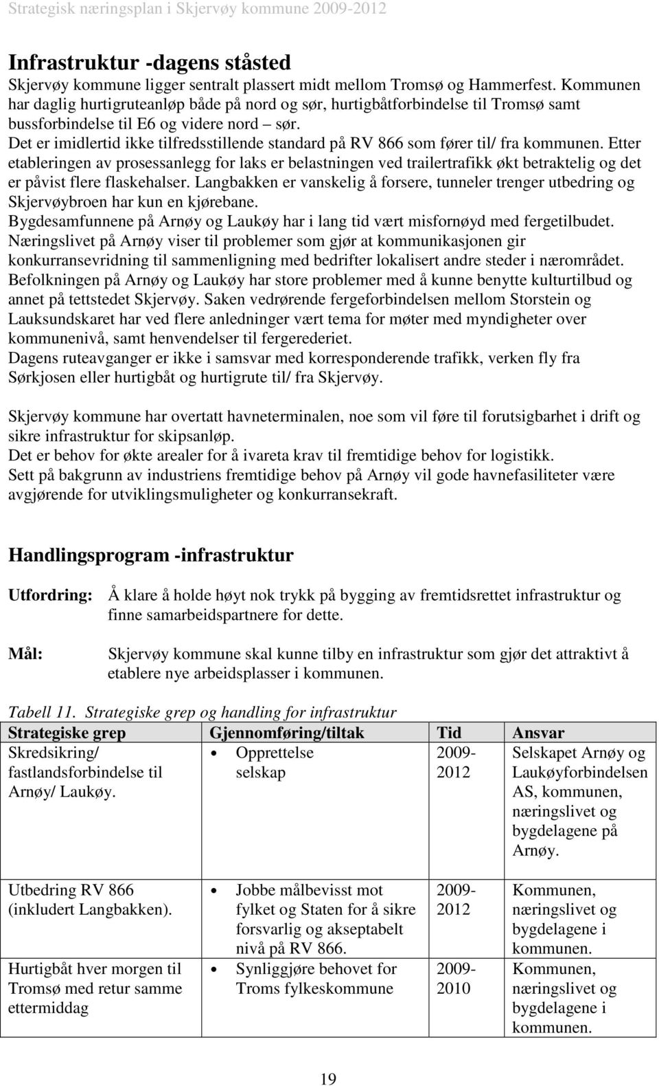 Det er imidlertid ikke tilfredsstillende standard på RV 866 som fører til/ fra Etter etableringen av prosessanlegg for laks er belastningen ved trailertrafikk økt betraktelig og det er påvist flere