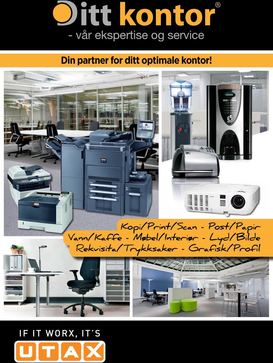 Kopi/Print/Scan - Post/Papir Vann/Kaffe -