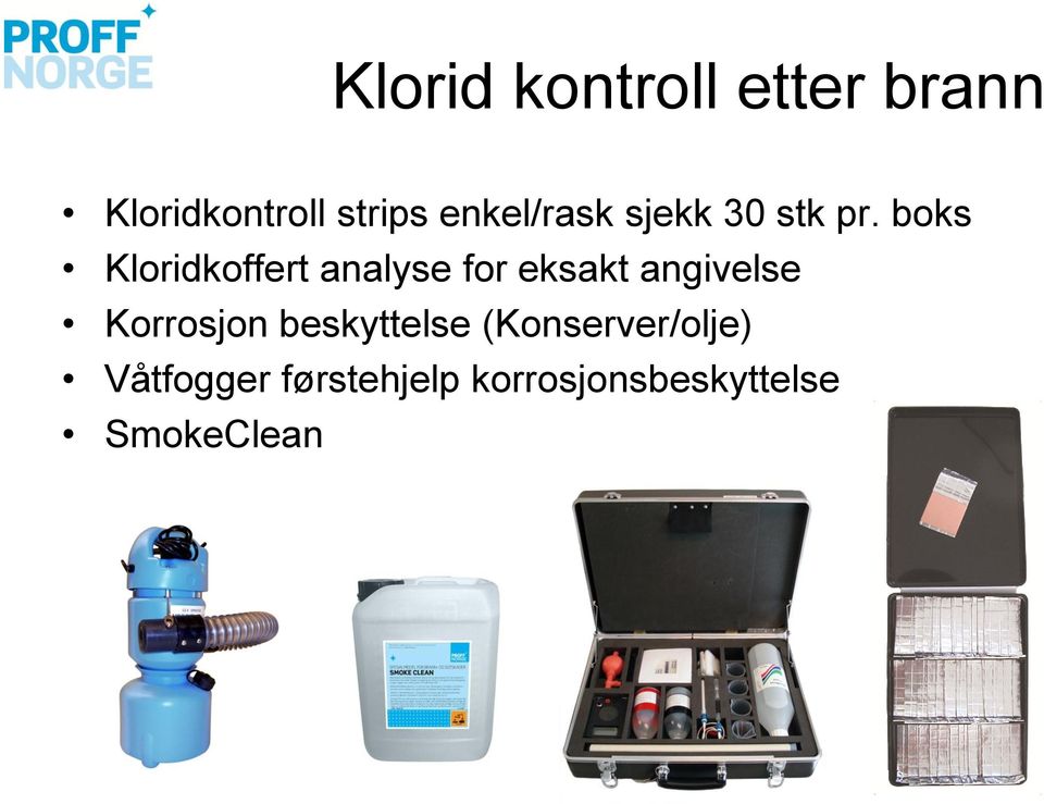 boks Kloridkoffert analyse for eksakt angivelse