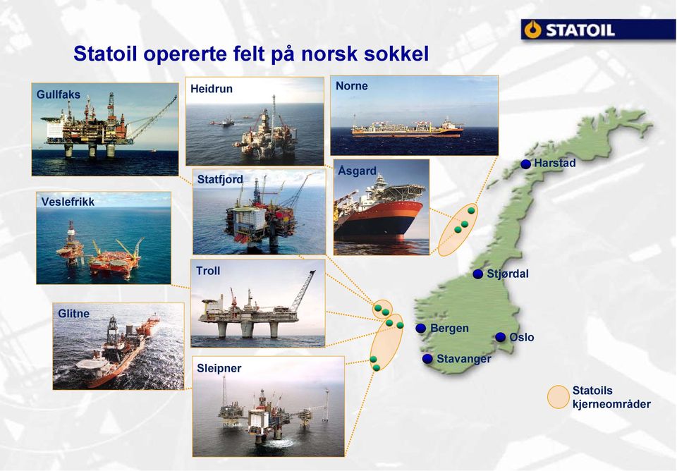 Harstad Veslefrikk Troll Stjørdal Glitne