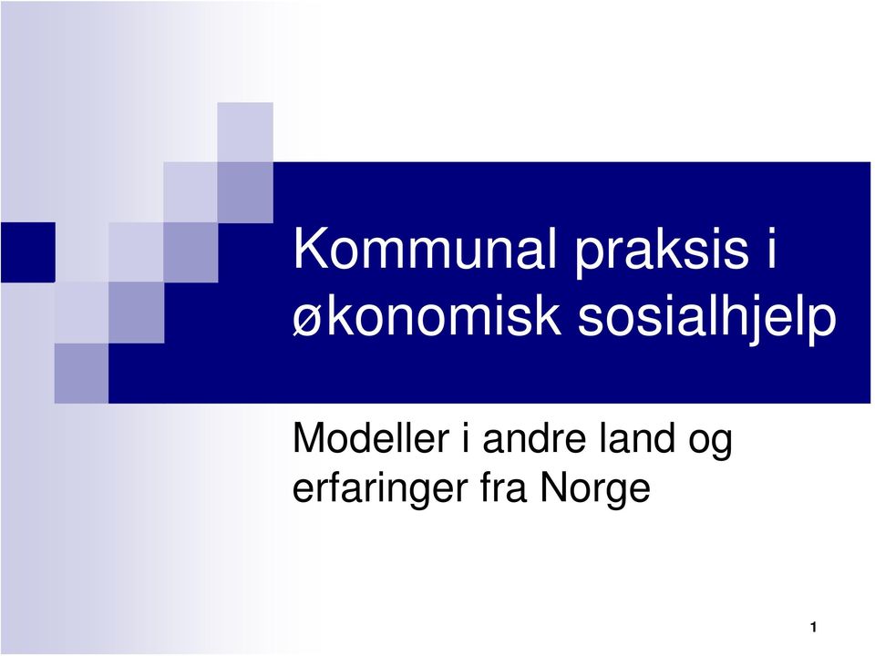 Modeller i andre land