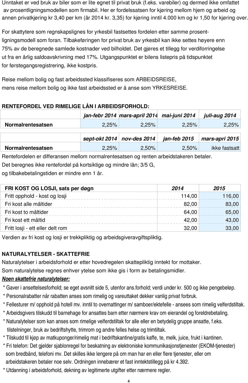 For skattytere som regnskapslignes for yrkesbil fastsettes fordelen etter samme prosentligningsmodell som foran.