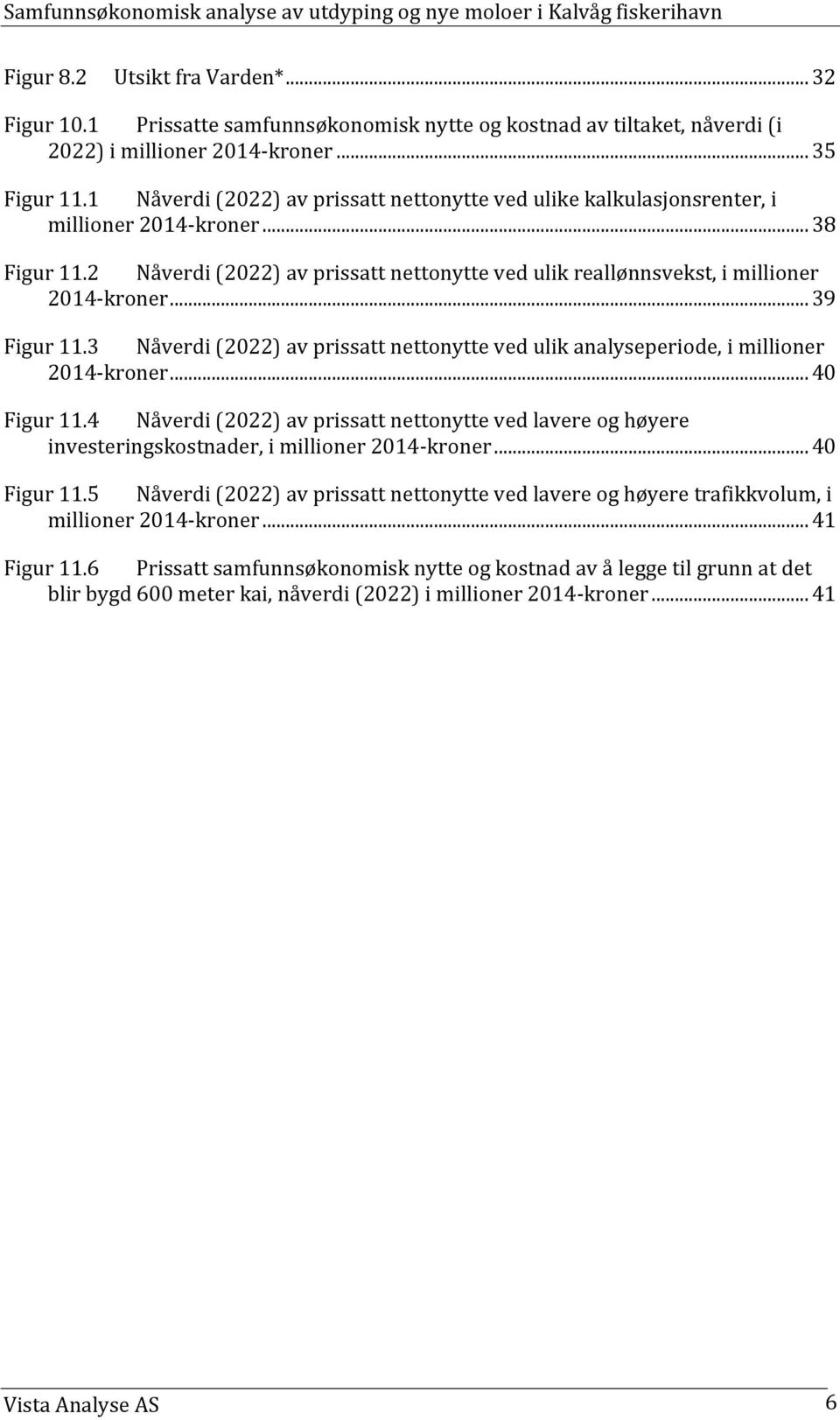 .. 39 Figur 11.3 Nåverdi (2022) av prissatt nettonytte ved ulik analyseperiode, i millioner 2014-kroner... 40 Figur 11.