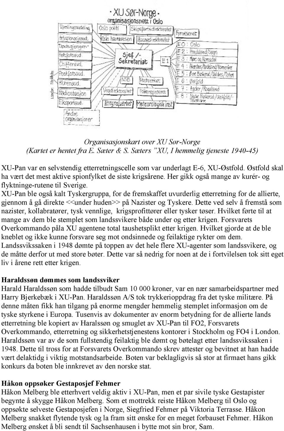 XU-Pan ble også kalt Tyskergruppa, for de fremskaffet uvurderlig etterretning for de allierte, gjennom å gå direkte <<under huden>> på Nazister og Tyskere.