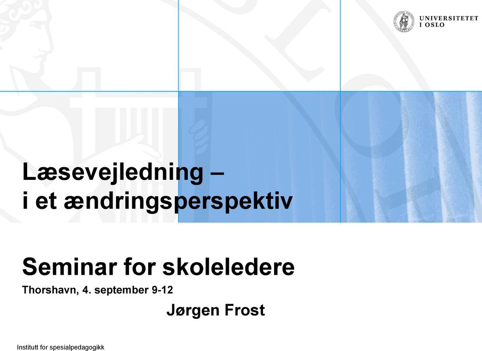 Seminar for skoleledere