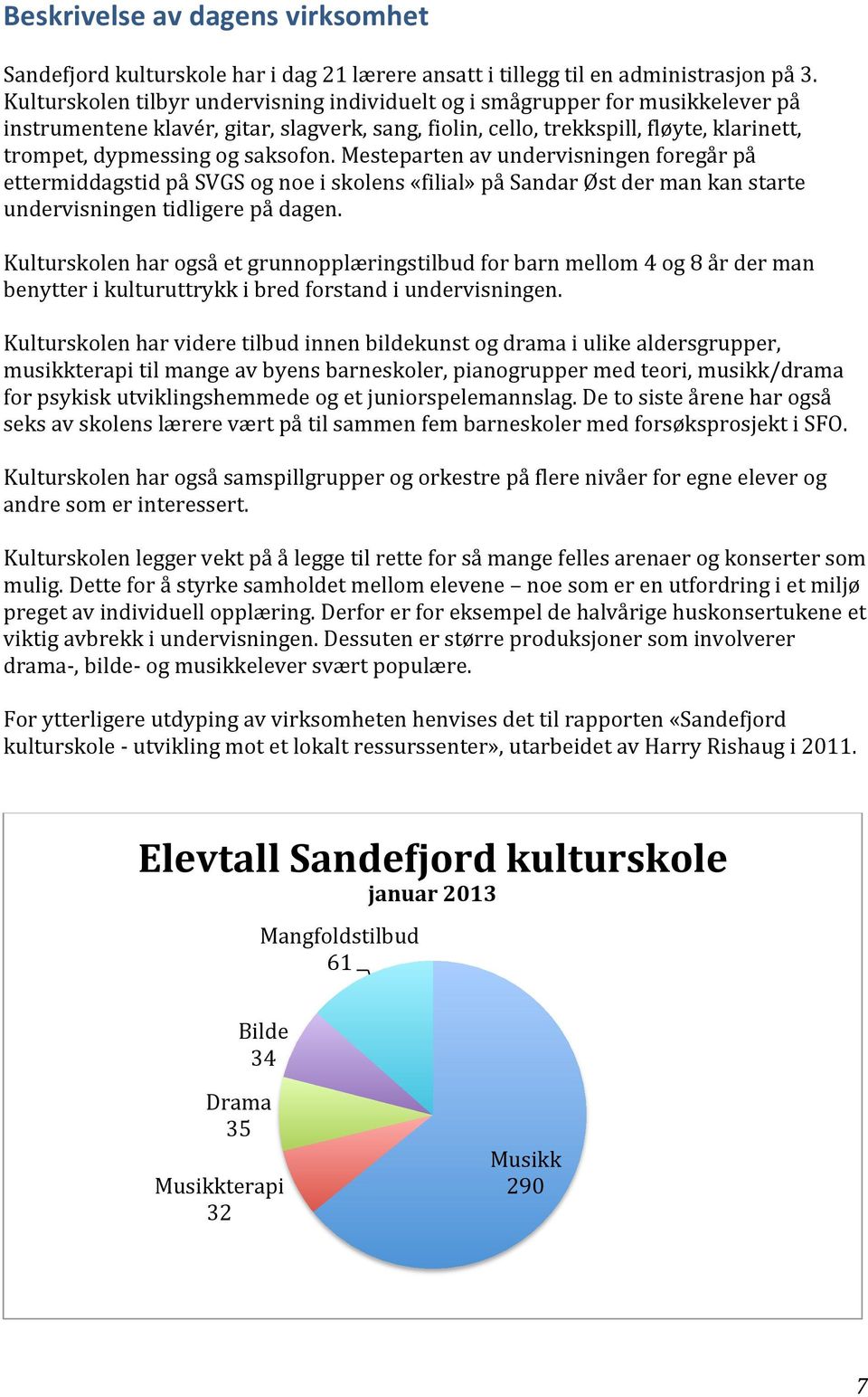 mestepartenavundervisningenforegårpå ettermiddagstidpåsvgsognoeiskolens«filial»påsandarøstdermankanstarte undervisningentidligerepådagen.