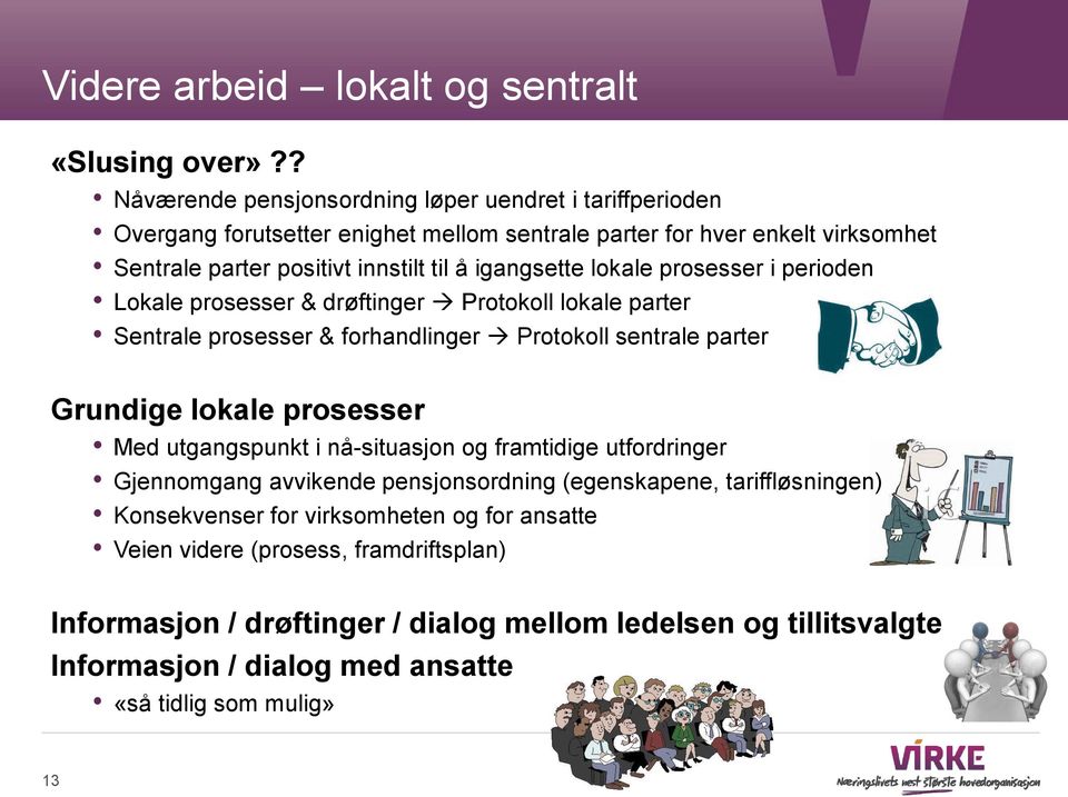 igangsette lokale prosesser i perioden Lokale prosesser & drøftinger Protokoll lokale parter Sentrale prosesser & forhandlinger Protokoll sentrale parter Grundige lokale prosesser Med